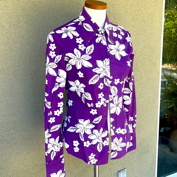 Miu Miu 2003 Y2K Hawaiian button down top - Picture 3 of 10